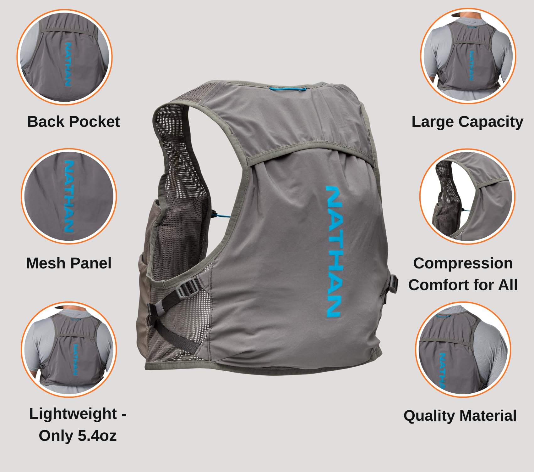 Amazon.com : Nathan - Pinnacle Breeze 4L Charcoal/Electric Blue